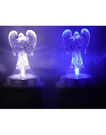 LED ANDĚL modrý 13 cm