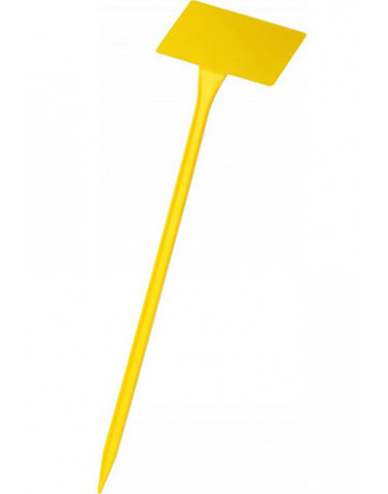 Štítek zapichovací 38x10x6cm lomený žlut