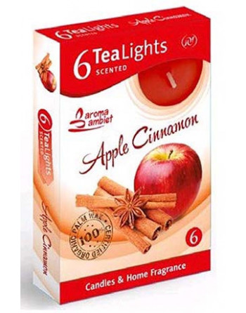 Svíčka čajová 6ks APPLE CINNAMON