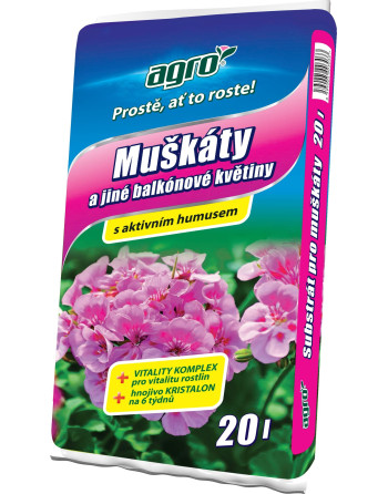 Substrát AGRO muškáty 20 l