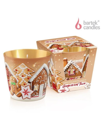 Svíčka v kon.skle 115g Gingerbread Town